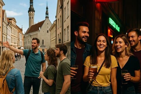 Tour a pie por el casco antiguo, Pub Crawl y alojamiento en Tallin