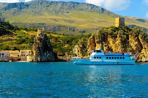 Visite en bateau et déjeuner de la réserve naturelle de San Vito Lo Capo Zingaro
