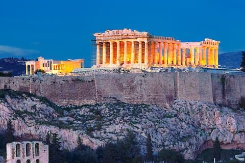 Tour privato di Atene di notte