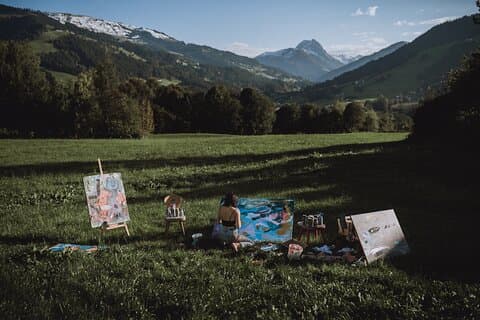 Creatieve schilderworkshop in de Kreativstall Ontwerp je eigen kunstwerk