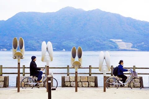Okunoshima Kanincheninsel Radtour mit lokalem Guide
