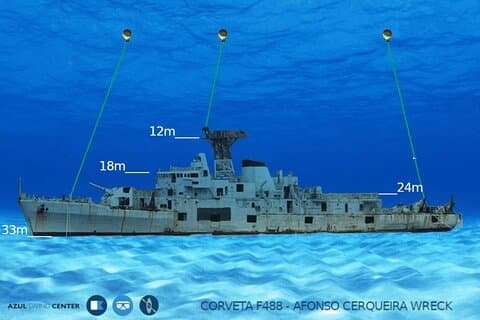 Viaje de buceo Afonso Cerqueira Wreck para buceadores certificados