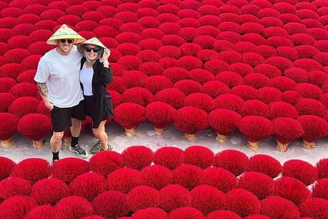 De Hanoi: Excursion privée d'une journée à Encens Village, Hoa Lu & Tam Coc