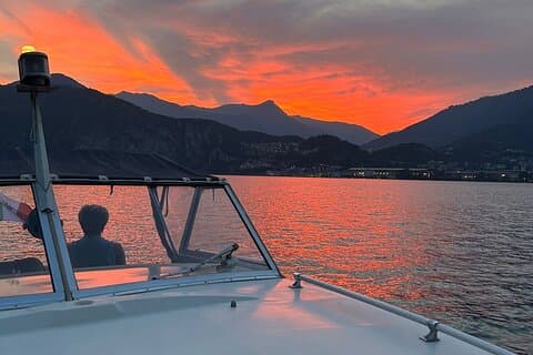 Aperitif at Sunset by Boat on Lake Iseo