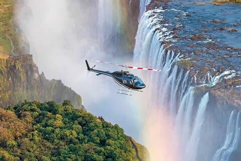 Helikoptervlucht Arial Uitzicht op Victoria Falls