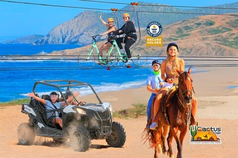 UTV、無料乗馬、スカイバイクアドベンチャーコンボ