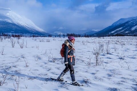 Tromsö Snöskovandring till Lyngstuva fyr