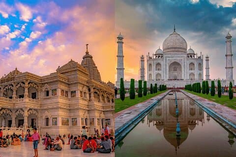 Prive Mathura Vrindavan met Taj Mahal Agra Tour vanuit Delhi