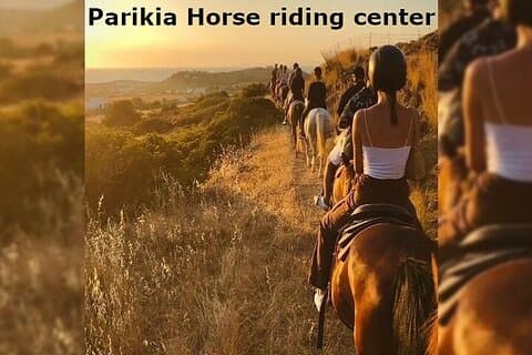 Sunset Landscape Horse riding in Paros