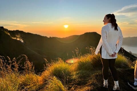 Bali Mount Batur nascer do sol com café da manhã e primavera quente natural