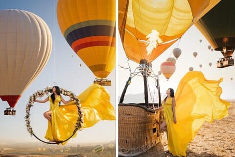 Kappadokien Fotografering med varmluftsballong