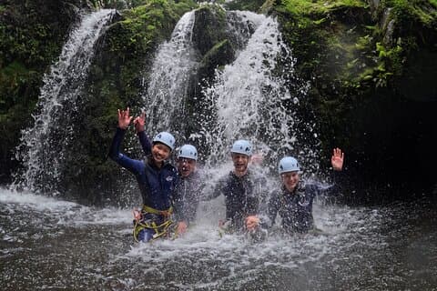 Waterpark Canyoning at Ribeira dos Caldeirões, Sao Miguel Azores