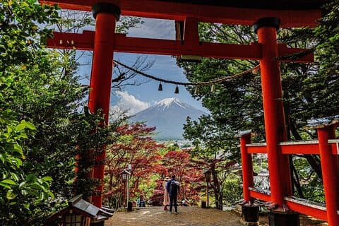 Uitzicht op de berg Fuji en Kawaguchiko schilderachtige dagtour vanuit Tokio
