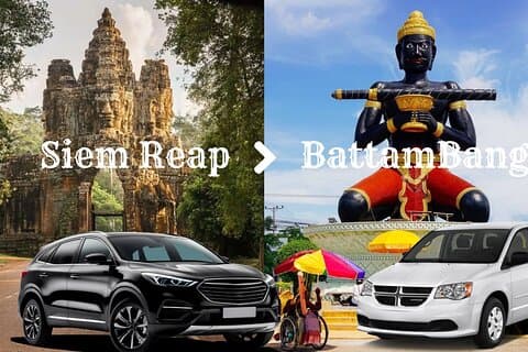Privat by transfer fra Siem Reap til Battambang bil eller van