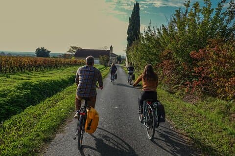 Eバイクで行くサンエミリオンワインツアー-ボルドー送迎
