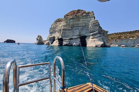Group Fishing Boat Cruise to Kleftiko Swimming Fishing and Lunch