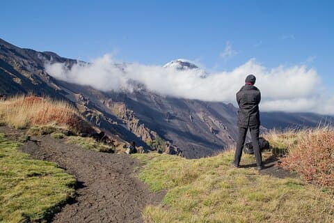 Excursão pela trilha Donkey's Back no Etna