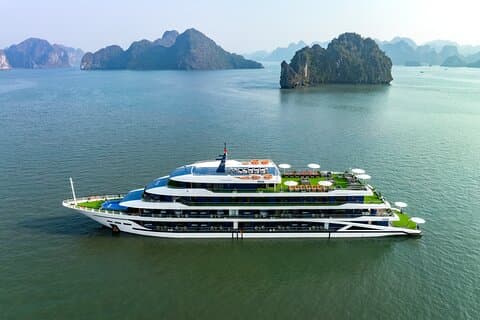 Luksus Halong & Lan Ha Bay Cruise 2D1N med balkon og badekar