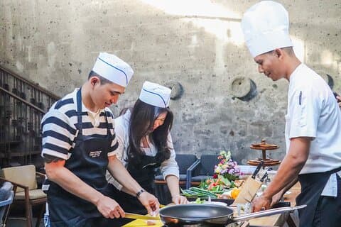 Classe de culinária balinesa no Gong Restaurant