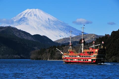 Fra Tokyo: Udflugt til Fuji-bjerget og Hakone med en spansktalende guide