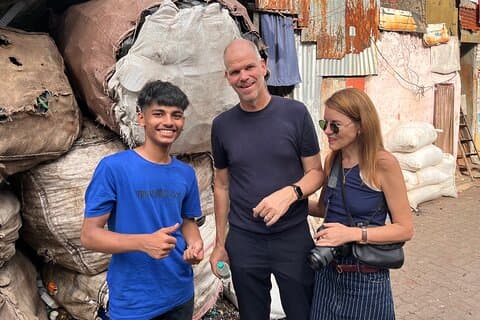 Visite du bidonville de Dharavi dans la ville de Mumbai