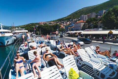 Dubrovnik : 3 Inseln lustiger Tagesausflug mit dem Boot (Gastgeber: DE,FR,ES)