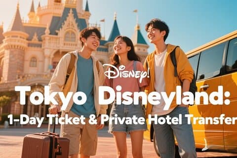 Tokyo Disneyland: Biglietto di 1 giorno & trasferimento privato in hotel