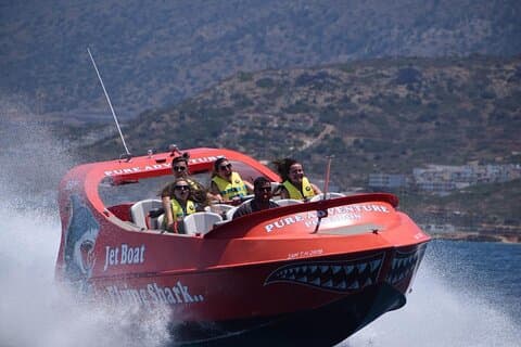 JET BOAT Sport acquatici 1h adrenalina dal porto Hersonissos CRETA