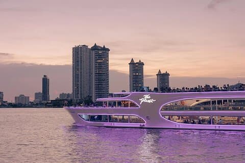 Bangkok Cruise bij zonsondergang of avonddiner (The Planet Cruise)