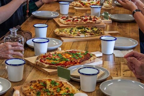 Tomatsås, Ost, Köttfärs, Köttfärs, Pizza, Köttfärs, Köttfärs