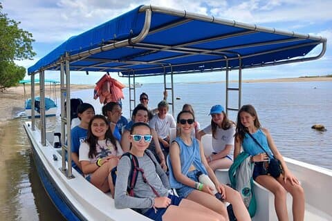 Bådtur gennem mangroveskovene i Tamarindo