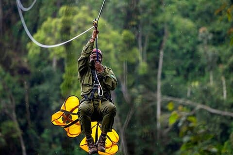 Aventura en tirolina y canopy en el Parque Nacional del Bosque de Nyungwe