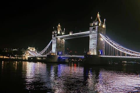 London bridges natttid lys privat minivan tur