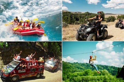 Antalya / Belek : Combo Rafting Quad & Jeep & Zipline ( 4 i 1 )