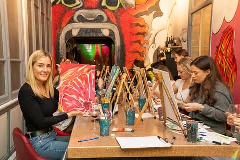 Rom: Paint & Sip Experience auf der Piazza Navona