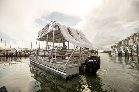 Pontoon Aluguer de barco com slides de Key West
