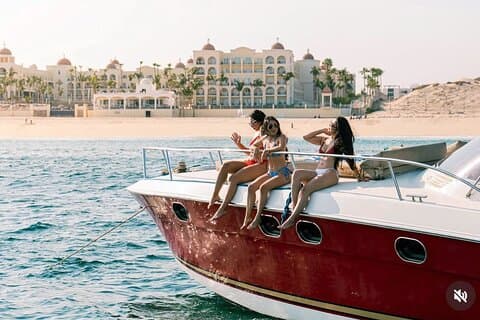 Cabo San Lucas Yacht de luxo para El Arco com paragem de snorkeling