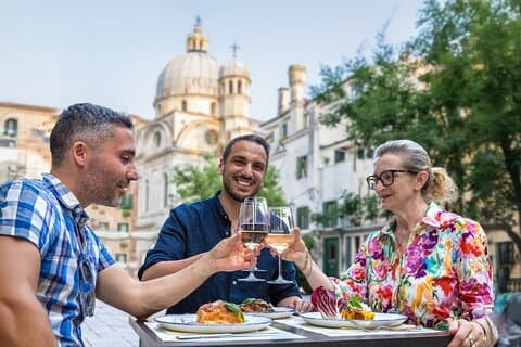Venedig kvällsmatstur: Bett, dryck & sittmiddag