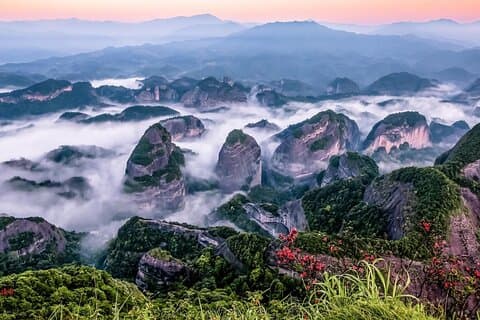 1-daagse Guilin Danxia landschapstour Bajiaozhai Geopark