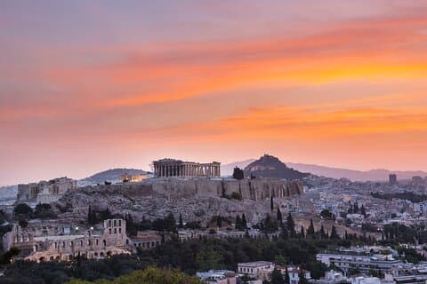 Kleine Gruppe Athen Panoramatour und Plaka bei Nacht