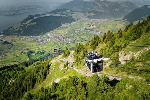 CabriO Verdens første Open Top taubanebillett til Mt Stanserhorn