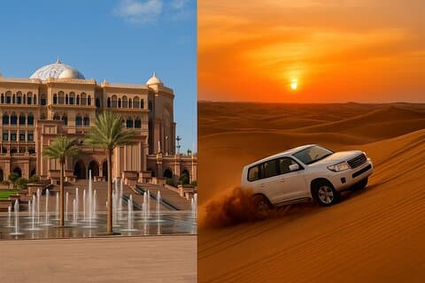 Abu Dhabi City Tour with Evening Desert Safari & BBQ Dinner