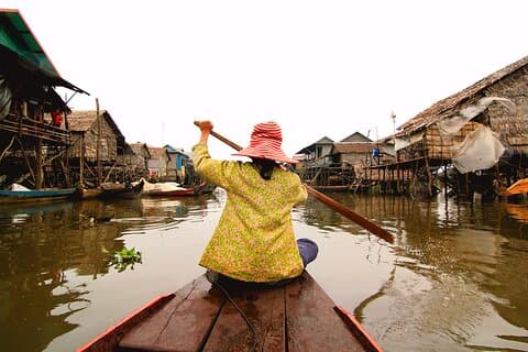 Demi-journée Kampong Phluk avec coucher de soleil, bateau et guide de Siem Reap