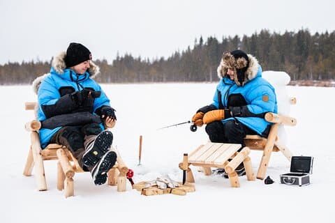 Rovaniemi Privé visdag met lunch in een iglo