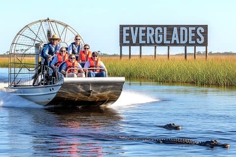 Visite en hydroglade des Everglades avec transfert portuaire ou hôtelier