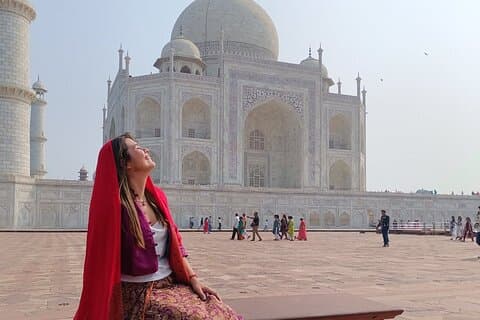 Taj Mahal soloppgang eller solnedgang tur med valgfri lunsj