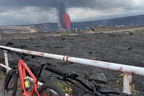 E Bike Volcanoes National Park Tour