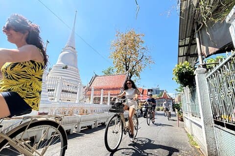 Bangkok: Fahrrad- und Longtail-Bootstour mit Mittagessen