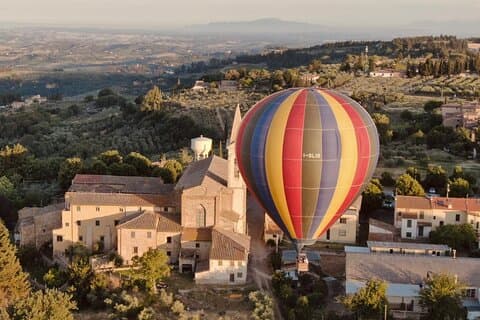 Vol en montgolfière au-dessus du Chianti et de Sienne