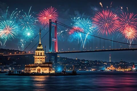 Istanbul New Year's Eve 2027 Dinner and Party Cruise on Bosphorus